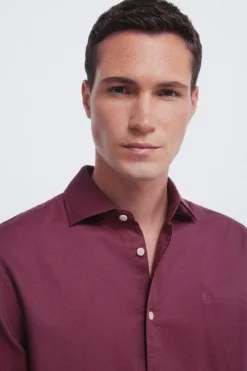 Springfield Camisa estructura burdeos Discount