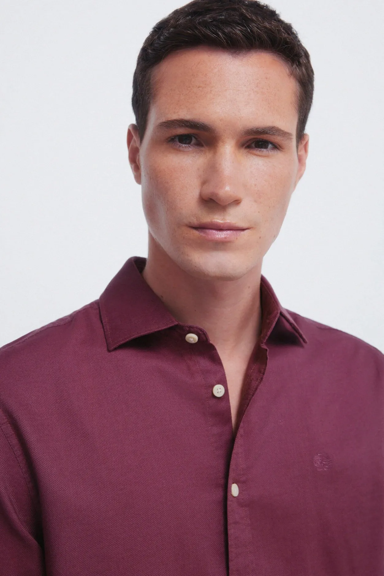 Springfield Camisa estructura burdeos Discount