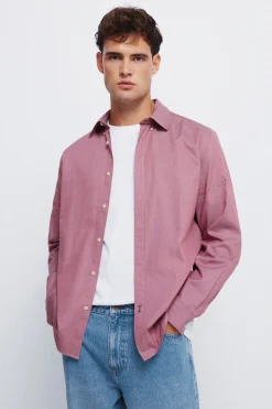 Springfield Camisa estructura bicolor burdeos Sale