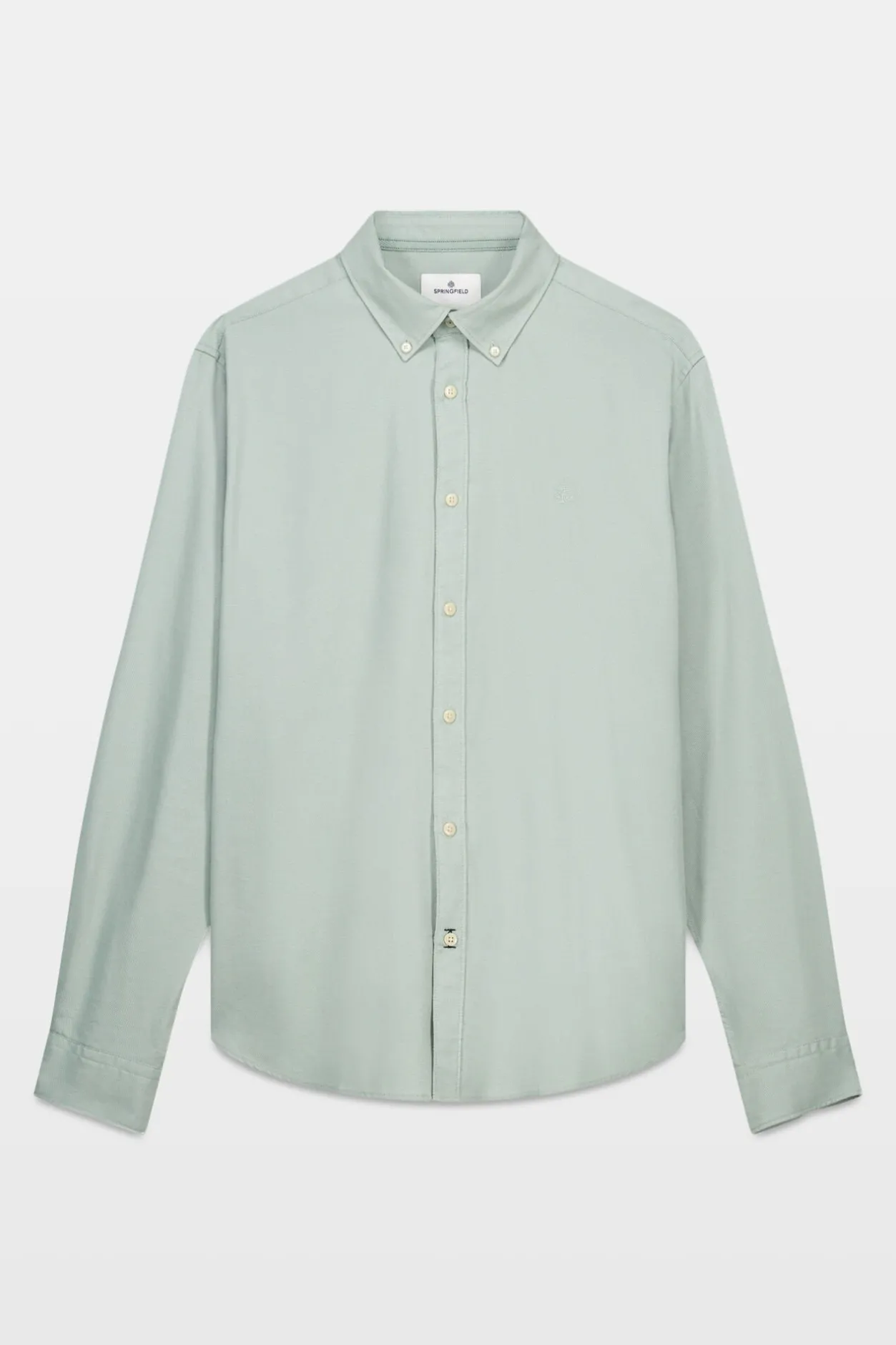 Springfield Camisa estructura bicolor verde New