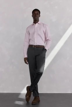 Pedro del Hierro Camisa estructura fácil plancha + anti olor regular fit Rosa Online