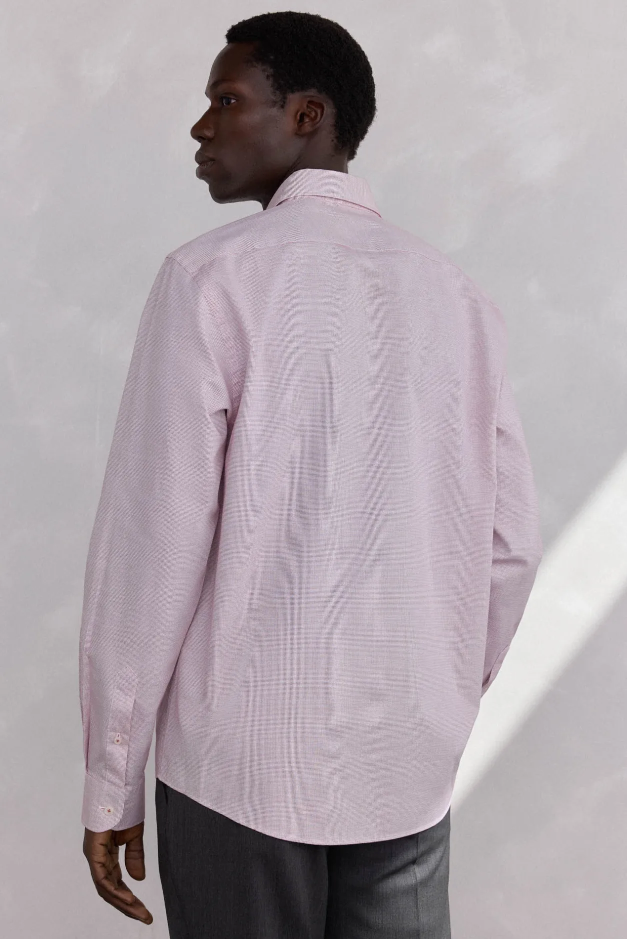 Pedro del Hierro Camisa estructura fácil plancha + anti olor regular fit Rosa Online