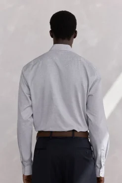 Pedro del Hierro Camisa estructura fácil plancha + anti olor regular fit Gris Sale