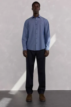 Pedro del Hierro Camisa estructura fácil plancha + anti olor regular fit Azul Outlet