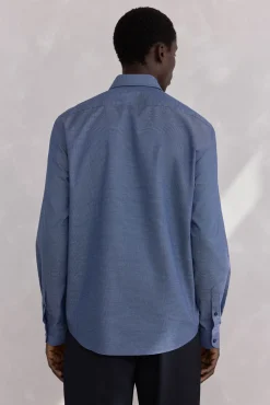 Pedro del Hierro Camisa estructura fácil plancha + anti olor regular fit Azul Outlet