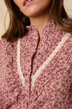 Polín Et Moi Camisa florales Mara Rosa Best