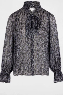 Morgan Camisa fluida con cuello en v Multicolor Clearance