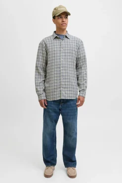Jack & Jones Camisa franela cuadros azul Discount