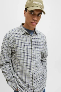 Jack & Jones Camisa franela cuadros azul Discount