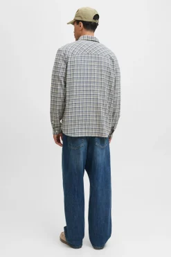 Jack & Jones Camisa franela cuadros azul Discount