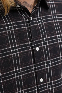 Jack & Jones Camisa franela cuadros negro Sale
