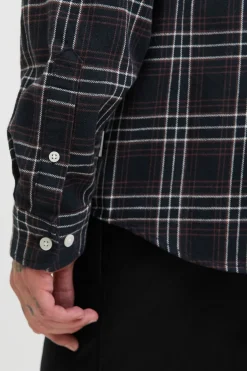 Jack & Jones Camisa franela cuadros negro Sale