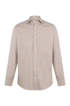 Cortefiel Camisa franela espiga Beige Online