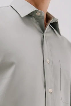 Cortefiel Camisa gabardina Tencel Kaki Hot