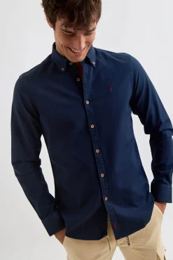 Williot Camisa Garment Dyed Estructura Azul marino Discount