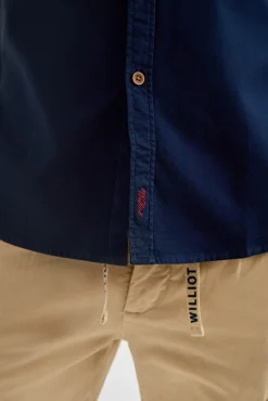 Williot Camisa Garment Dyed Estructura Azul marino Discount
