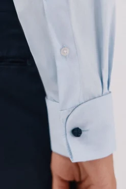 Cortefiel Camisa gemelos lisa fácil plancha Azul