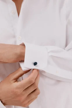 Cortefiel Camisa gemelos lisa fácil plancha Blanco New