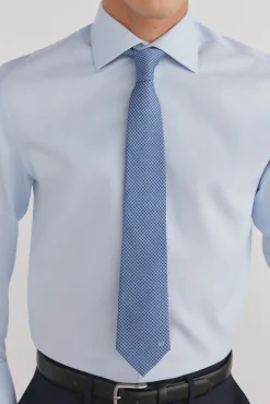 Pedro del Hierro Camisa gemelos lisa non iron + antimanchas Azul Sale