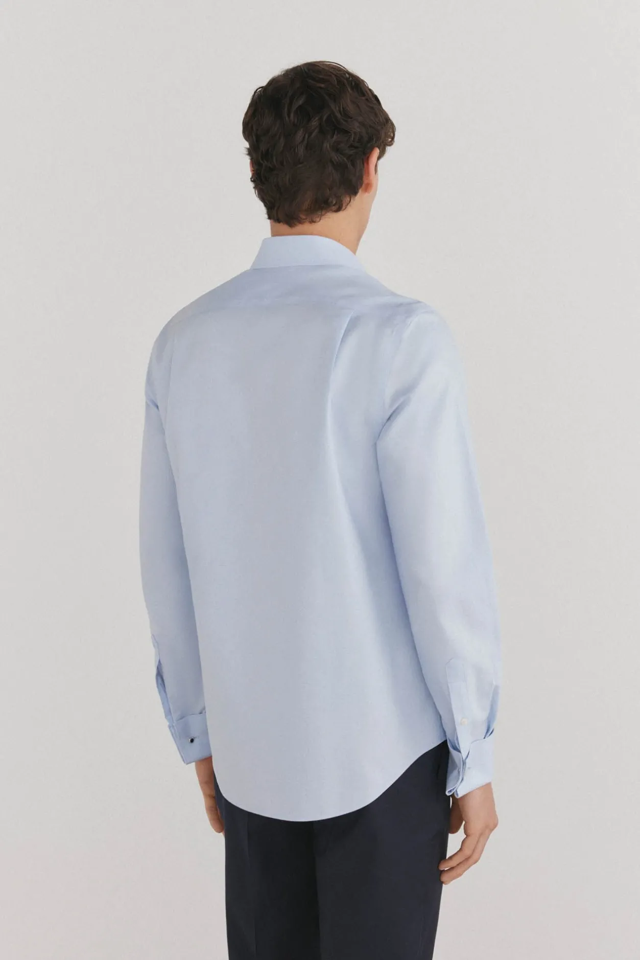 Pedro del Hierro Camisa gemelos lisa non iron + antimanchas Azul Sale