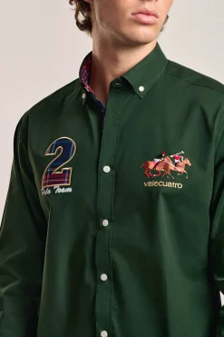 Valecuatro Camisa hombre modelo caballos Verde Hot