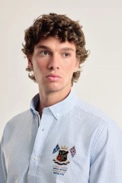 Valecuatro Camisa hombre celeste modelo banderas Azul Hot