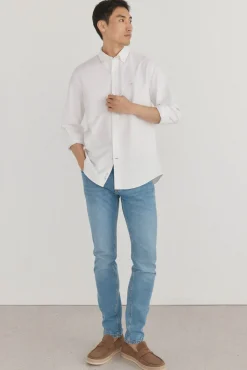 Pedro del Hierro Camisa iconic oxford liso Blanco Online