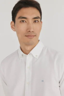 Pedro del Hierro Camisa iconic oxford liso Blanco Online