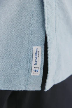 Pedro del Hierro Camisa iconic oxford liso Turquesa Hot