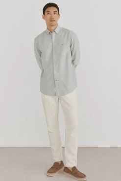 Pedro del Hierro Camisa iconic oxford liso Verde Clearance