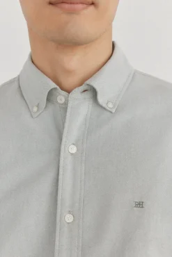 Pedro del Hierro Camisa iconic oxford liso Verde Clearance