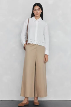 Pedro del Hierro Camisa lisa bordados Blanco New