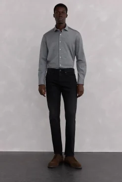 Pedro del Hierro Camisa lisa de punto Gris Hot