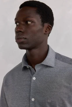 Pedro del Hierro Camisa lisa de punto Gris Hot