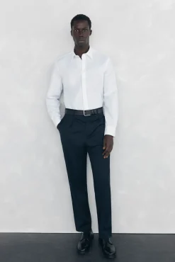 Pedro del Hierro Camisa lisa fácil plancha Blanco Hot