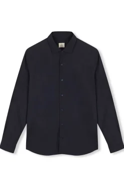 OOTO Camisa lisa popelín Azul marino New