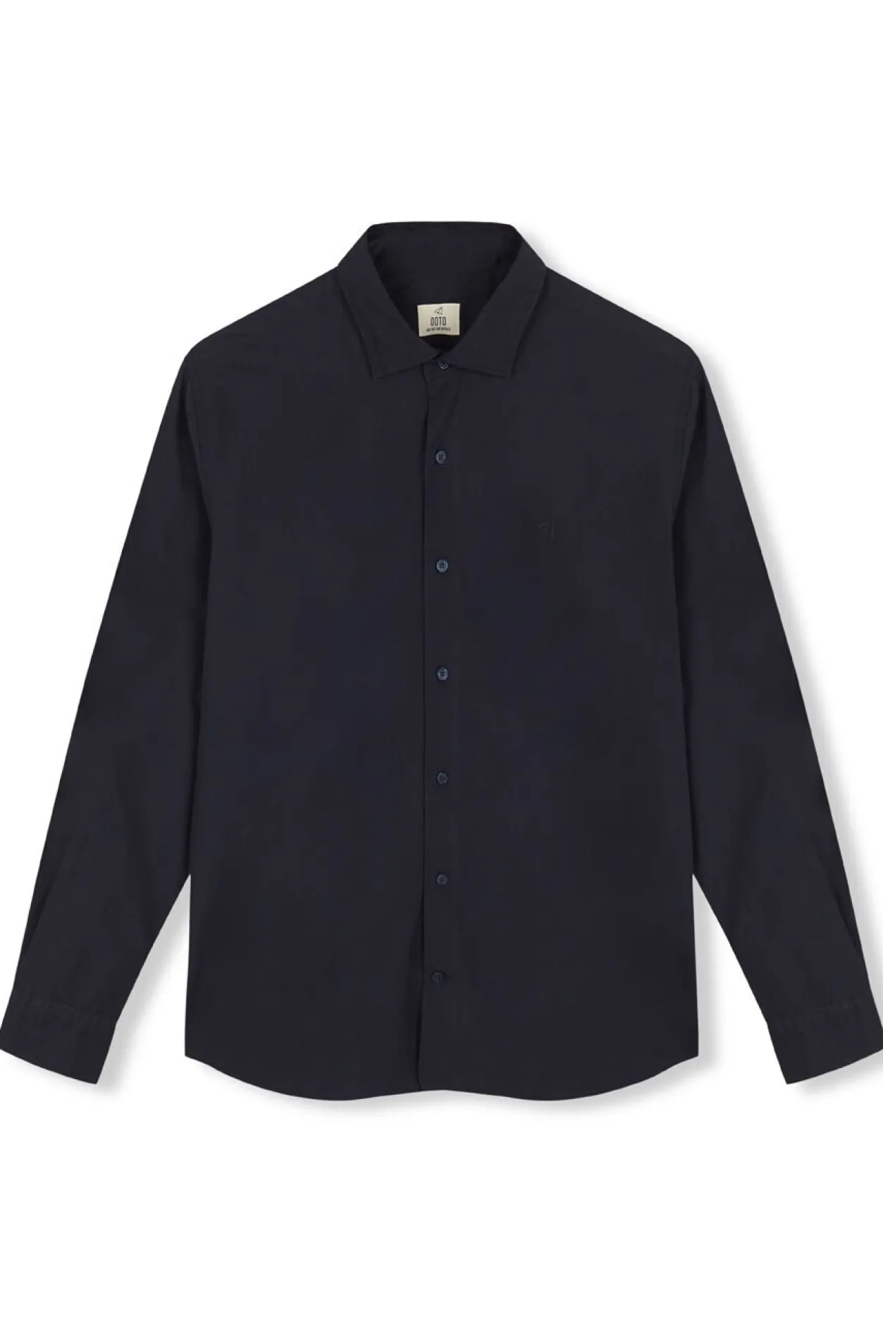 OOTO Camisa lisa popelín Azul marino New