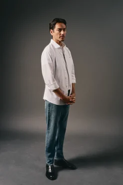 OOTO Camisa lisa popelín Blanco Hot