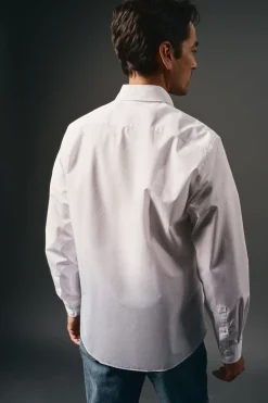 OOTO Camisa lisa popelín Blanco Hot