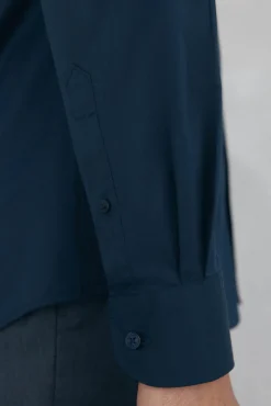 Pedro del Hierro Camisa lisa twill fácil plancha + anti olor slim fit Azul Hot