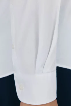 Pedro del Hierro Camisa lisa twill fácil plancha + anti olor slim fit Blanco