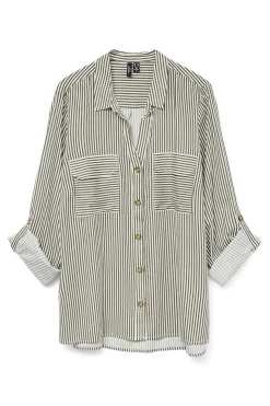 Vero Moda Curve Camisa manga 3/4 talla grande Blanco Hot