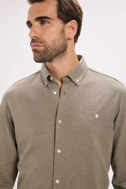 Jack & Jones Camisa manga larga Marr&oacute;n oscuro Hot