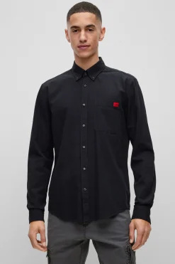 HUGO Camisa manga larga Negro