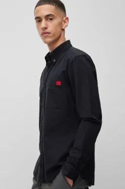 HUGO Camisa manga larga Negro