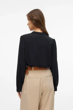 Vero Moda Camisa manga larga con calados Negro Best