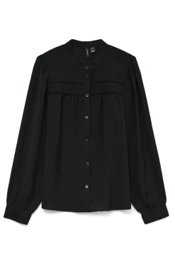 Vero Moda Camisa manga larga con calados Negro Best