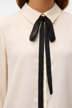 Vero Moda Camisa manga larga detalle lazada Blanco Best