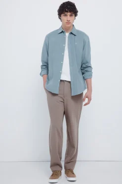 Springfield Camisa micro pana verde Best