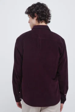 Springfield Camisa micro pana naranja New